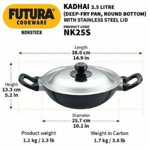 Futura Kadhai Non Stick 2.5Lt (NK25S)