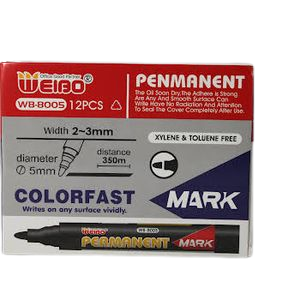Weibo Permanent Marker 12Pcs (JMD-256A)