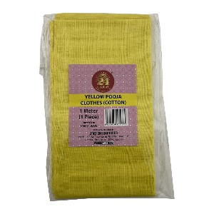 24C Pooja Cloth (Yellow) Cotton  1Mt