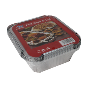 Foil Tray with Lid 8pcs 