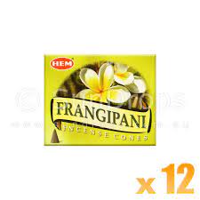 Hem Incense Cones Frangipani (10Pc*12)