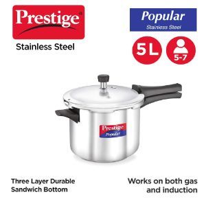 Prestige Popular S Steel Cooker 5Ltr