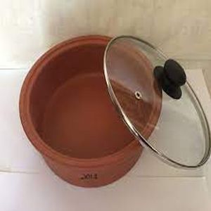 [361570] Clay Chapati Box Glass Lid
