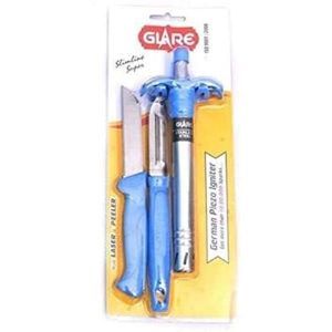 [361695] Glare S Steel Lighter With Knife&Peeler