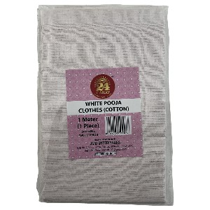 [111024] 24C Pooja Cloth (White) Cotton  1Mt