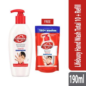 [90398] Lifebuoy Handwash Total10 190Ml+Refill
