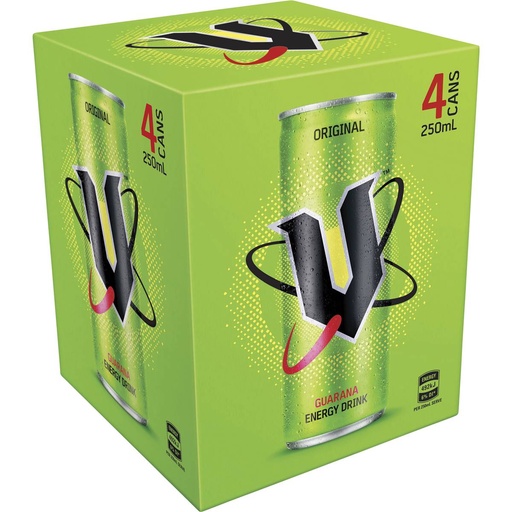[150499] V Guarana Energy Drink Can 250Mlx4Pk